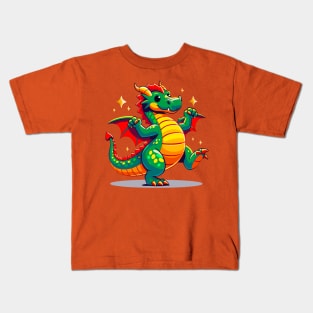Dragon Dancing by Himself Kids T-Shirt